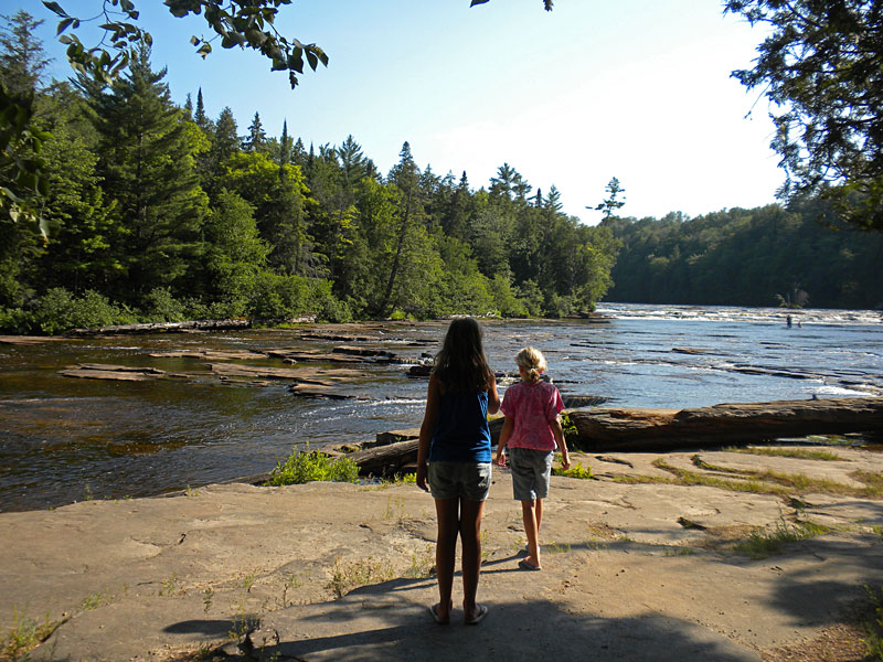 the river above the falls