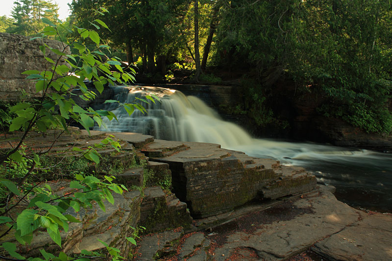 falls on the west side of the island