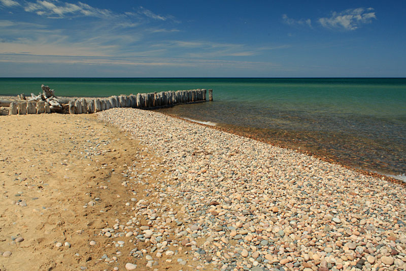 the beach at white fish point