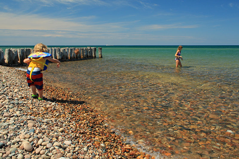 throwing rocks at white fish point