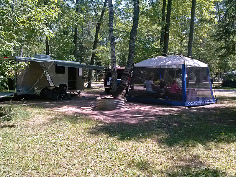 riverbend campsite 81 at tahquamenon falls state park