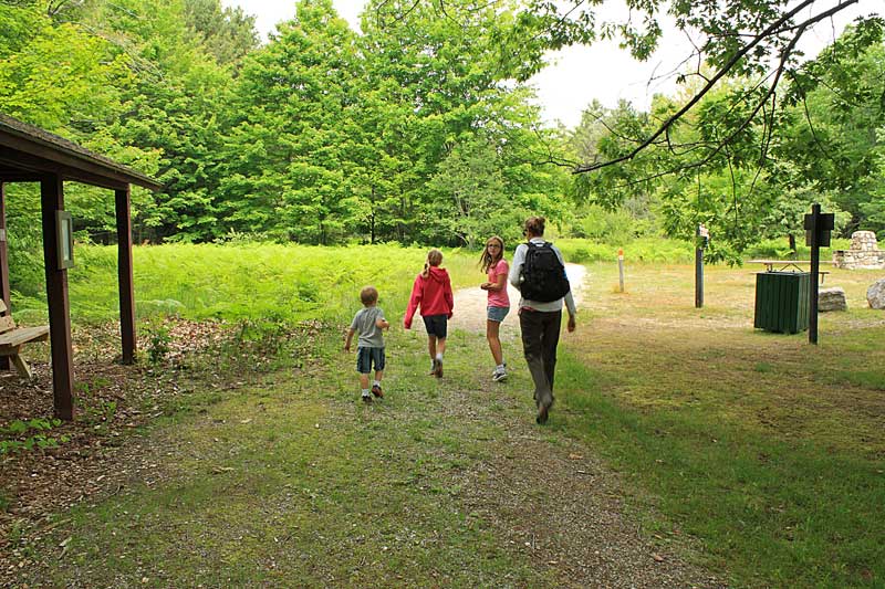 the trailhead at leelanau state park