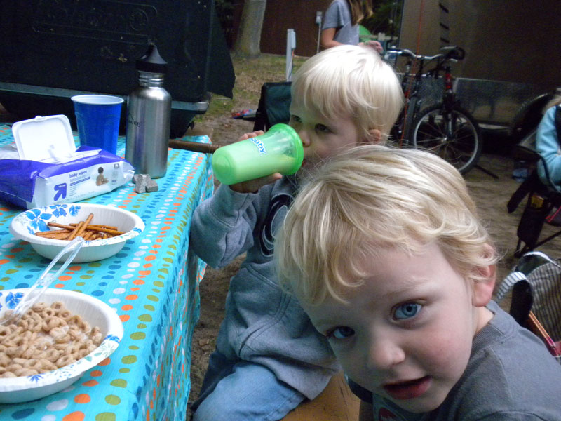 lunch at the campsite