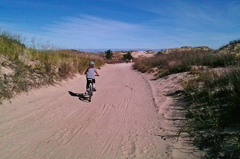 biking out to big sable point lighthouse