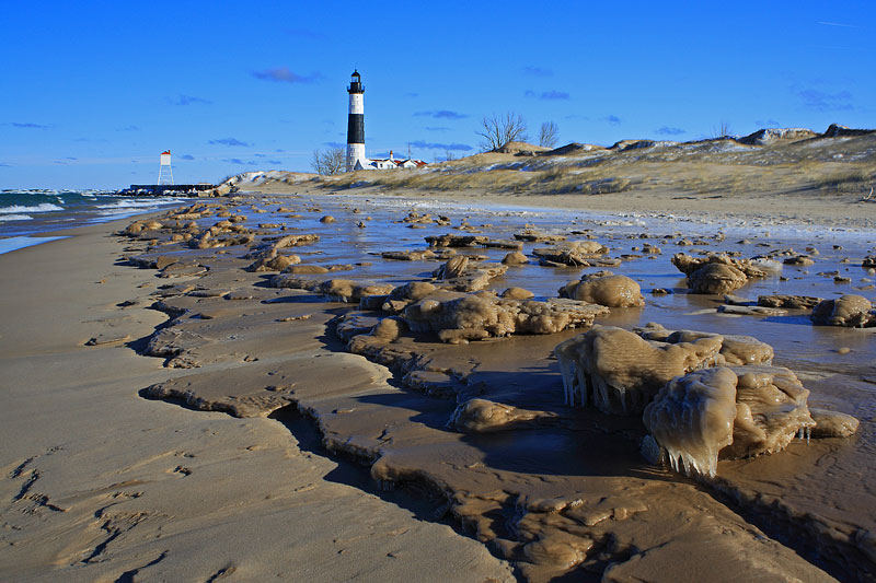 the beach on the way to the big sable point lighthouse