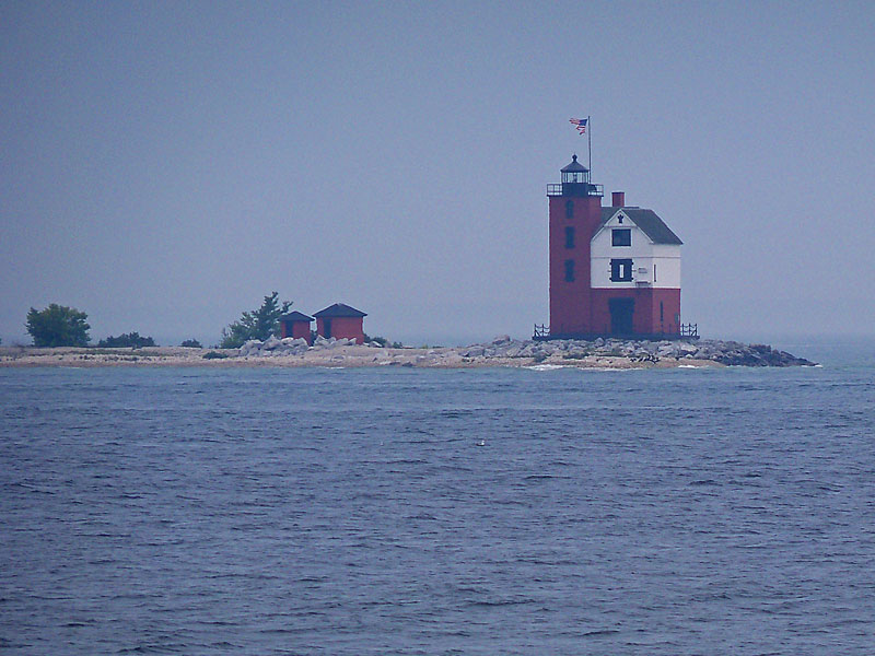 round island lighthouse from the ferry