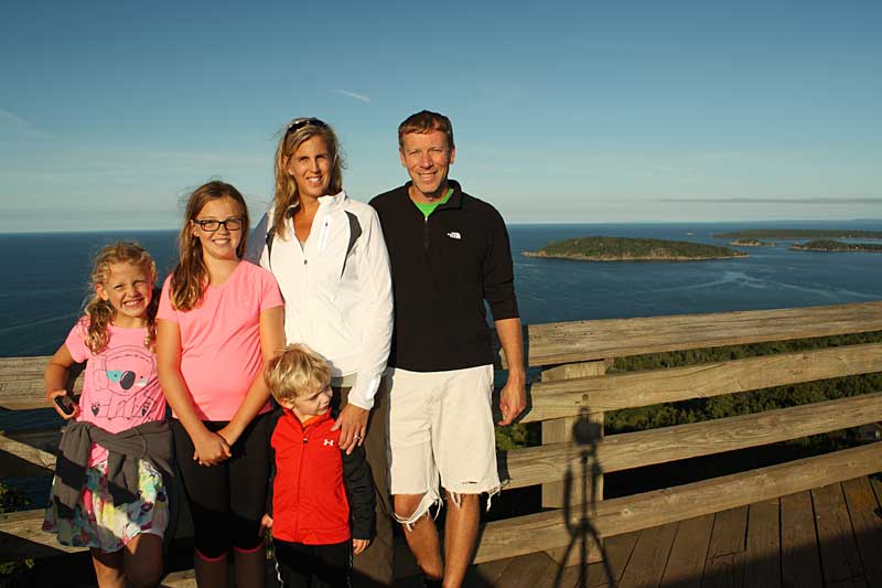 family pic at the top of sugarloaf mountain marquette