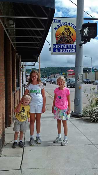 outside the navigator resturant in munising mi