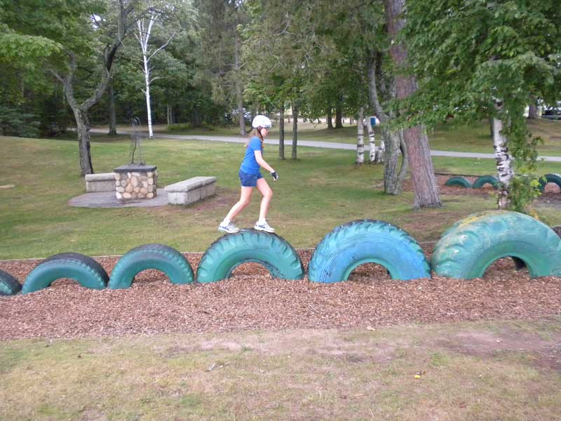 playing at picnic rocks park