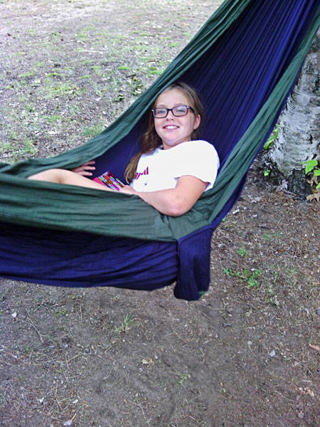 relaxing at the marquette tourist park