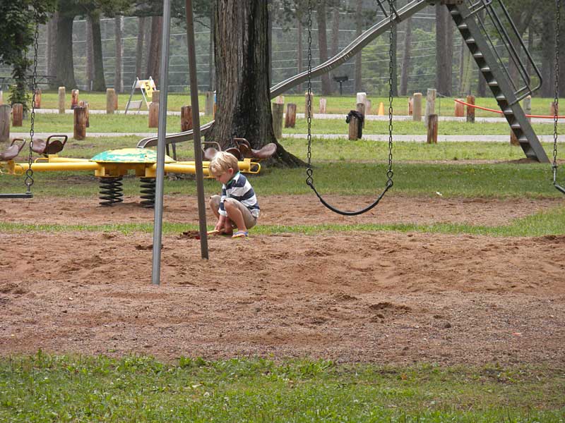 the playground at marquette tourist park