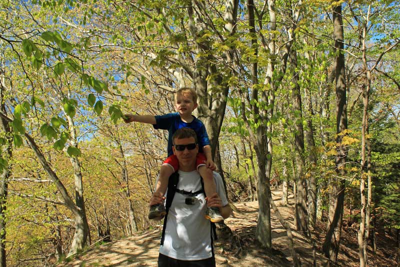 resting the little legs on the trail