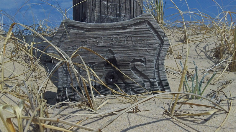 the boundry marker at nordhouse dunes