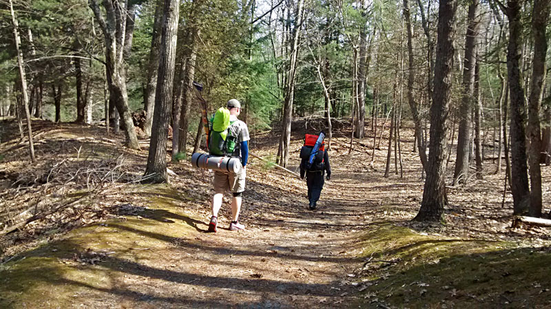 backpacking trail in Ludington State Park