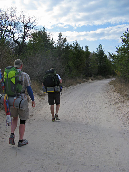 the road to big sable point lighthouse in ludington state park