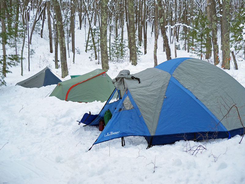 winter camp at lost lake