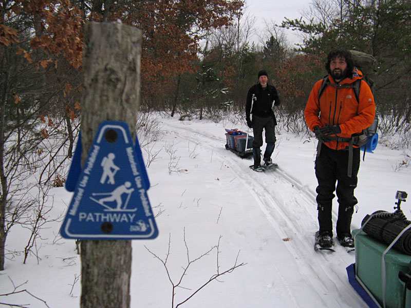 trail marker on pine valleys pathway