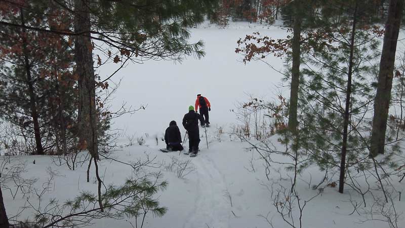 going down to lost lake winter