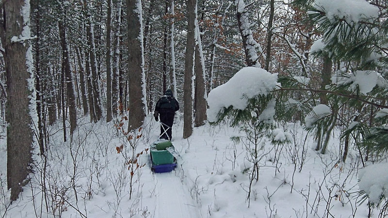 snowshoeing along the white river trail