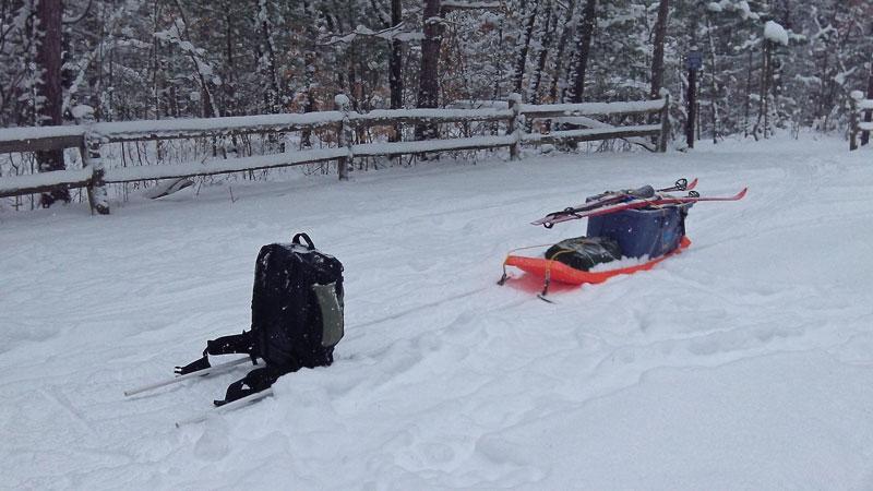 my winter camping gear sled