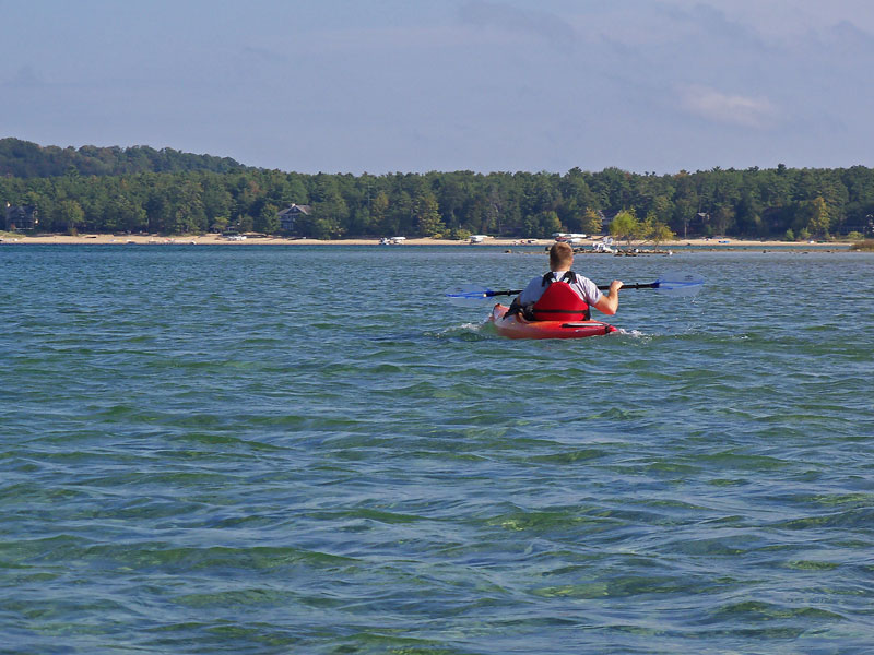 paddling back to bowers harbor