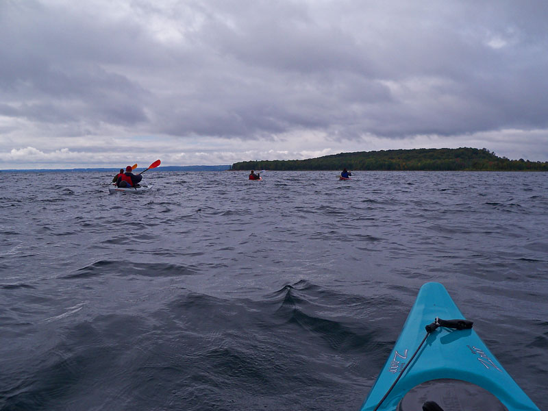 approaching power island by kayak