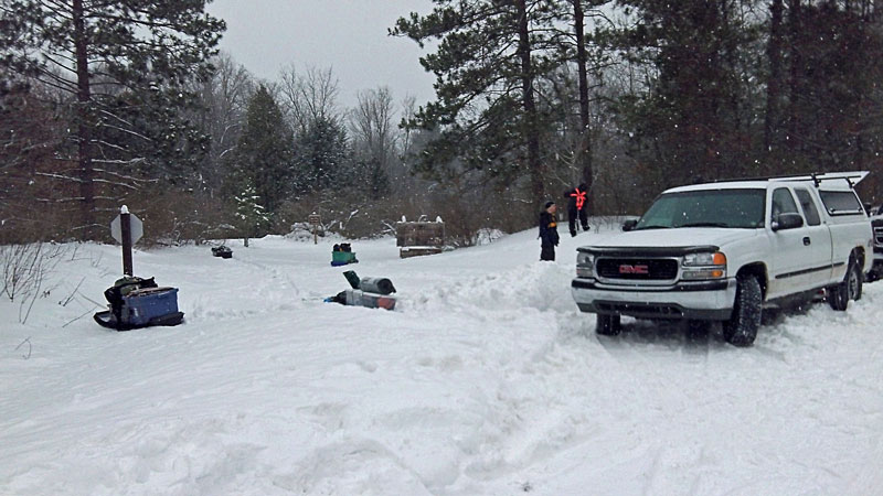 parking along the road by silver creek campground