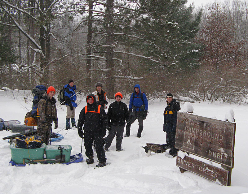 our group getting ready to leave silver creek campround