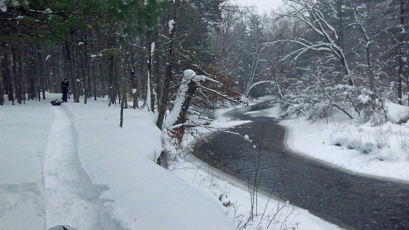 winter hiking on the silver creek trail