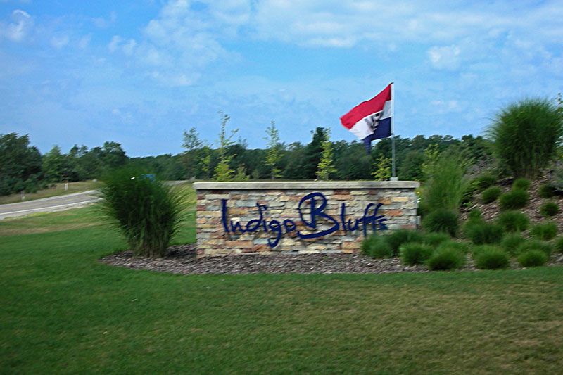 sign at indigo bluffs rv park in empire michigan