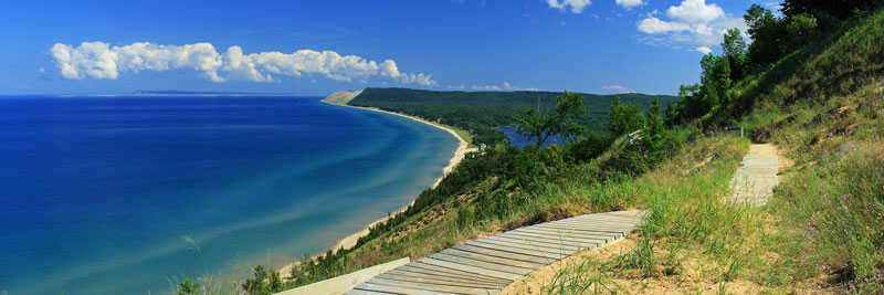 panoramic photo from the empire bluff trail