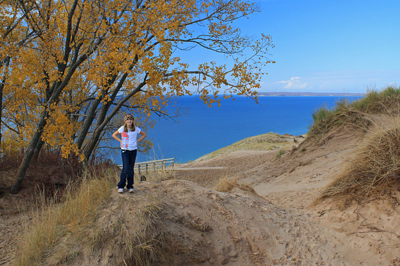 regan at the lake michigan overlook