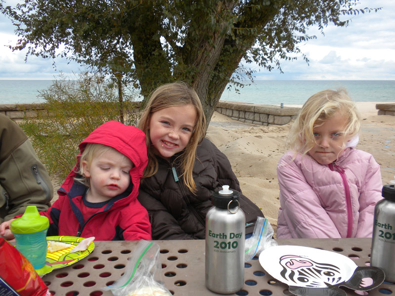 cold picnic lunch at the empire beach