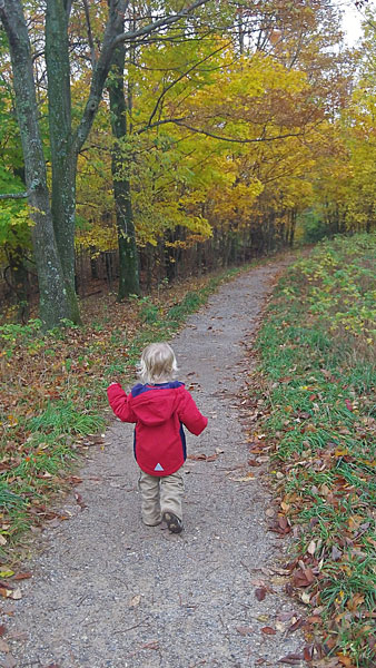 reid heading back on the empire bluff trail