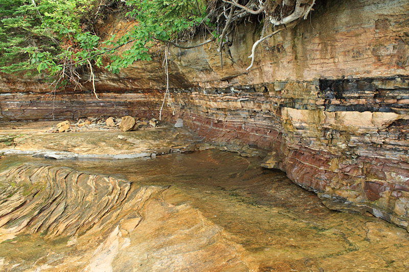 rock layers at miners beach