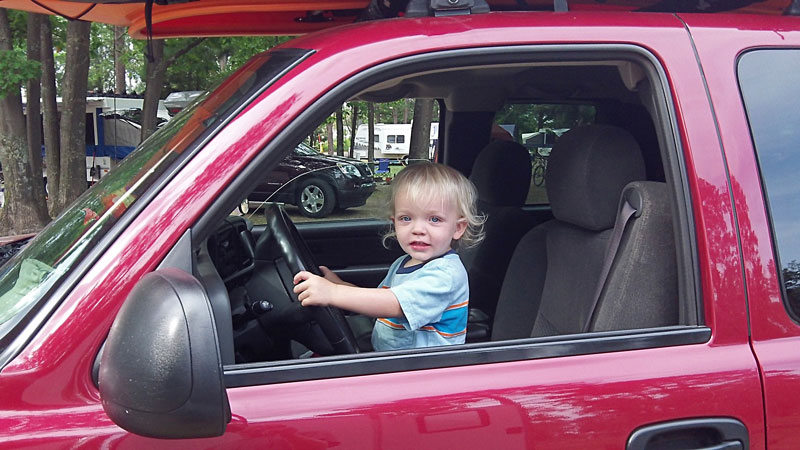 reid playing in the truck