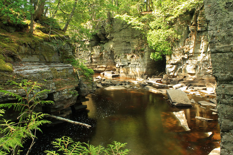 the gorge past canyon falls