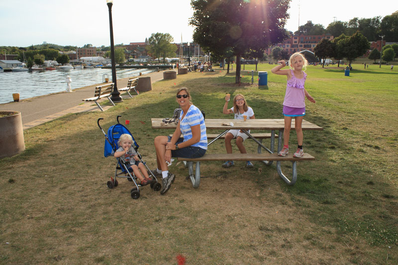 icecream at the marquette harbor park