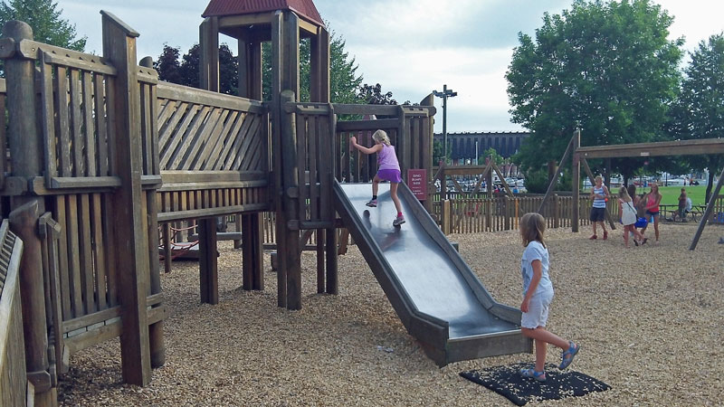 the playground at marquette harbor park