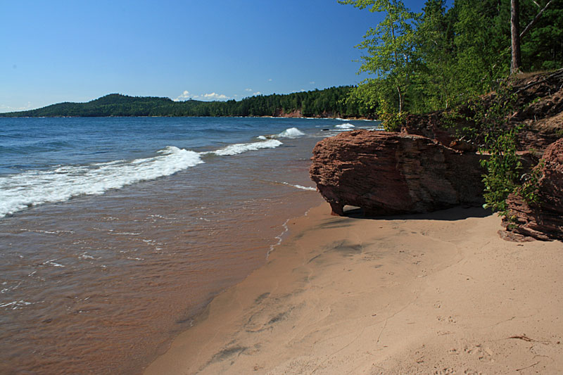 cliffs starting along the beach little presque isle