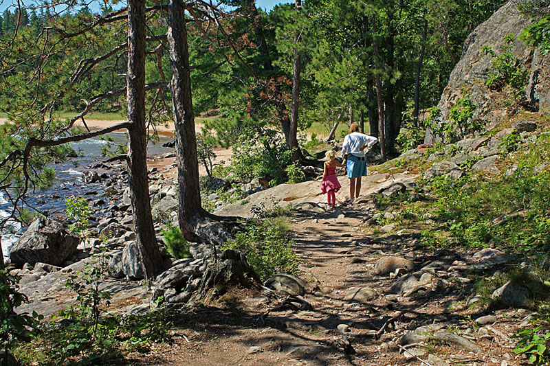 nearing the sandy beach at wetmore landing