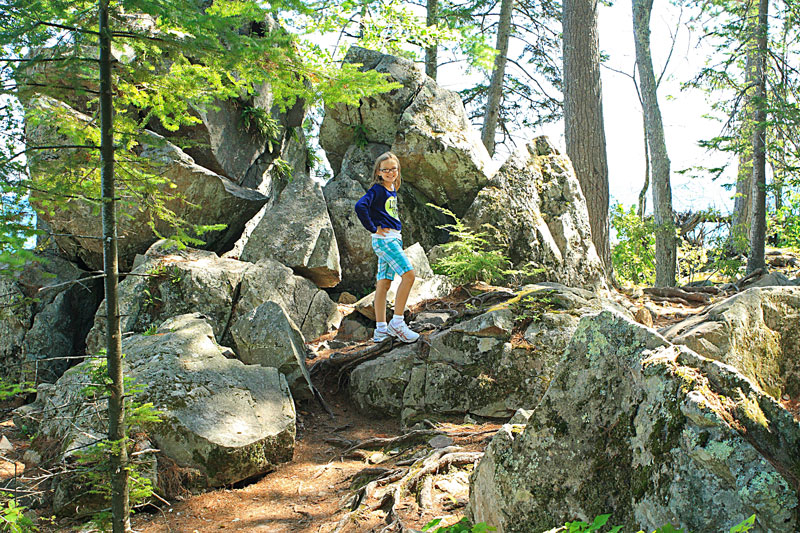 a big rock pile near wetmore landing