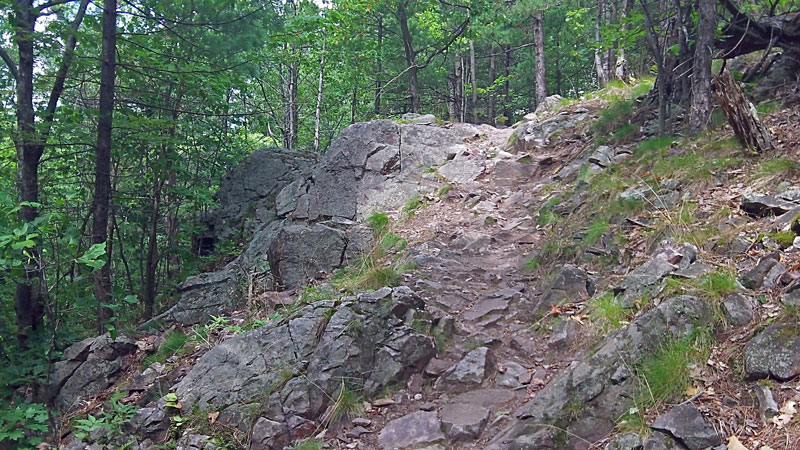 the gurley trail section of the mount marquette blue loop