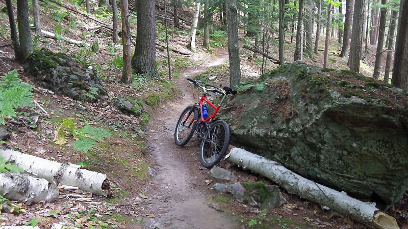 blouder along the mount marquette mountain bike trail