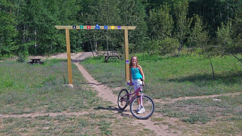 regan at the south mountain bike trailhead