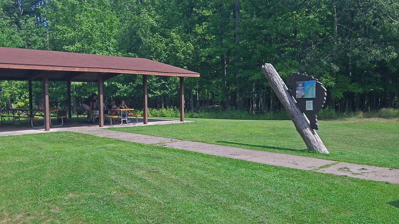 picnic shelter in the presque isle scenic area