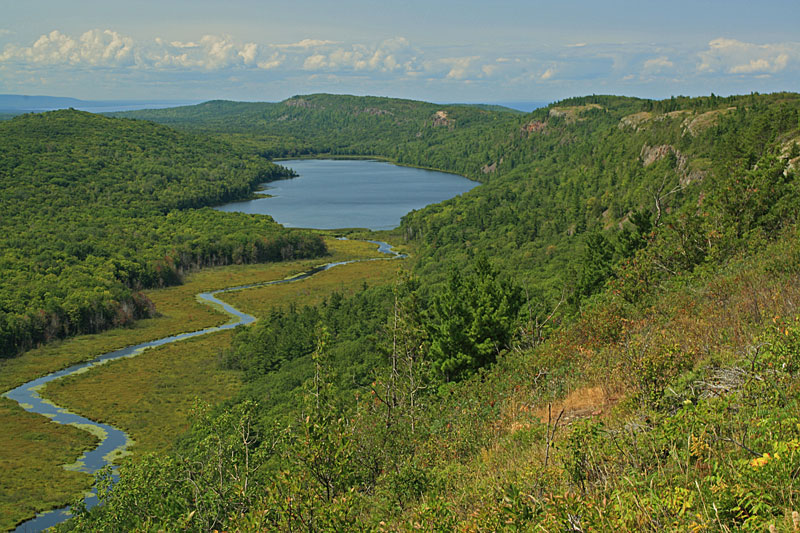 looking back along the escarpment