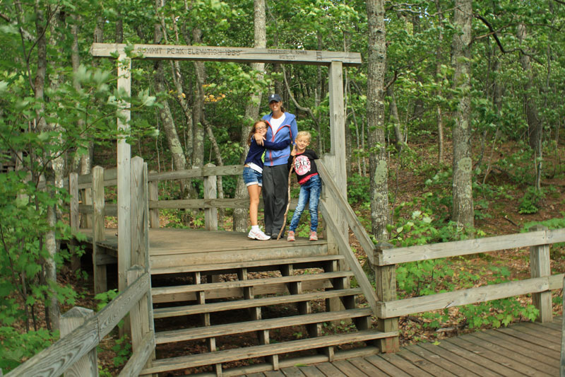 the stairs to the lookout tower