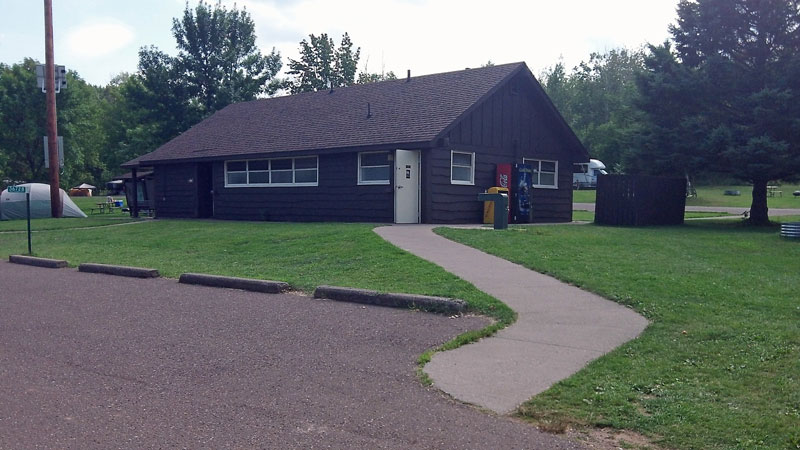 the bath house in the union bay campground