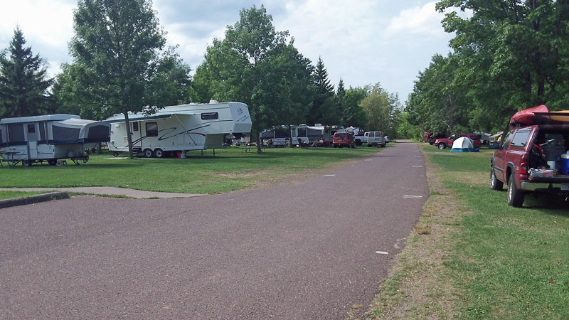 looking down the road at union bay campground